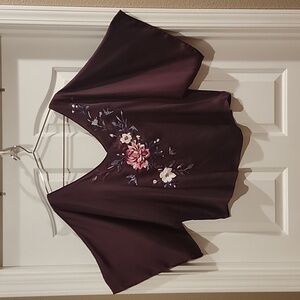 White House Black Market Embroidered Blouse XLP